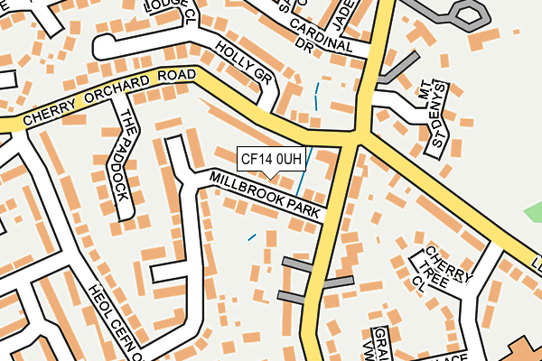 CF14 0UH map - OS OpenMap – Local (Ordnance Survey) CF14 0UH map - OS OpenMap – Local (Ordnance Survey)
