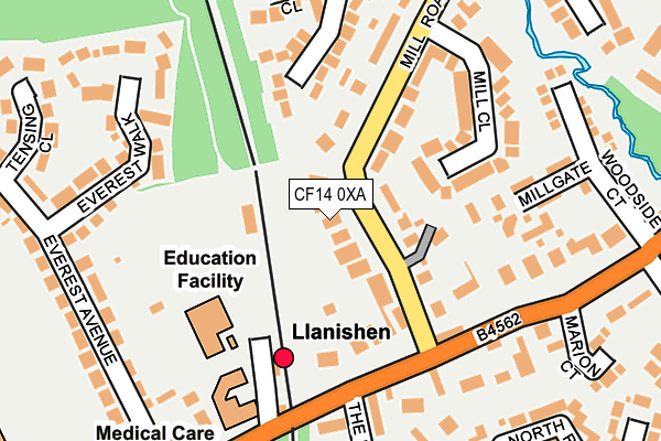 CF14 0XA map - OS OpenMap – Local (Ordnance Survey) CF14 0XA map - OS OpenMap – Local (Ordnance Survey)