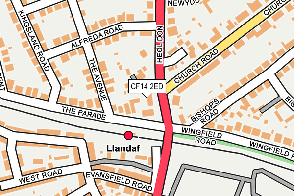 CF14 2ED map - OS OpenMap – Local (Ordnance Survey) CF14 2ED map - OS OpenMap – Local (Ordnance Survey)