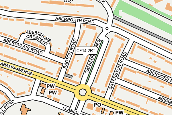 CF14 2RT map - OS OpenMap – Local (Ordnance Survey) CF14 2RT map - OS OpenMap – Local (Ordnance Survey)