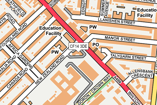 CF14 3DE map - OS OpenMap – Local (Ordnance Survey) CF14 3DE map - OS OpenMap – Local (Ordnance Survey)
