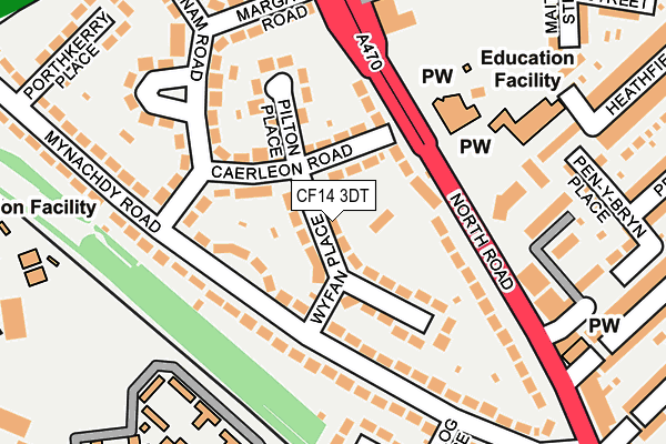 CF14 3DT map - OS OpenMap – Local (Ordnance Survey) CF14 3DT map - OS OpenMap – Local (Ordnance Survey)
