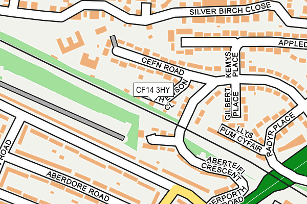 CF14 3HY map - OS OpenMap – Local (Ordnance Survey) CF14 3HY map - OS OpenMap – Local (Ordnance Survey)
