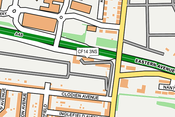 CF14 3NS map - OS OpenMap – Local (Ordnance Survey) CF14 3NS map - OS OpenMap – Local (Ordnance Survey)