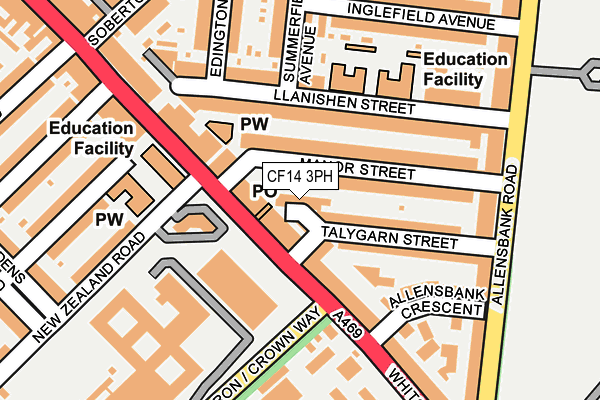 CF14 3PH map - OS OpenMap – Local (Ordnance Survey) CF14 3PH map - OS OpenMap – Local (Ordnance Survey)