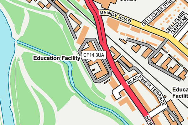 CF14 3UA map - OS OpenMap – Local (Ordnance Survey) CF14 3UA map - OS OpenMap – Local (Ordnance Survey)