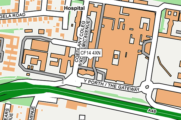 CF14 4XN map - OS OpenMap – Local (Ordnance Survey) CF14 4XN map - OS OpenMap – Local (Ordnance Survey)