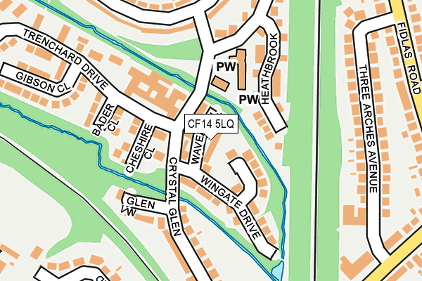 CF14 5LQ map - OS OpenMap – Local (Ordnance Survey) CF14 5LQ map - OS OpenMap – Local (Ordnance Survey)