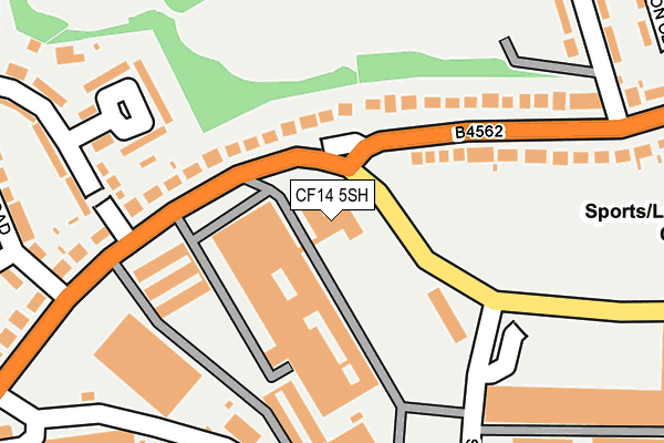 CF14 5SH map - OS OpenMap – Local (Ordnance Survey) CF14 5SH map - OS OpenMap – Local (Ordnance Survey)