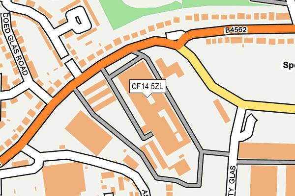 CF14 5ZL map - OS OpenMap – Local (Ordnance Survey) CF14 5ZL map - OS OpenMap – Local (Ordnance Survey)