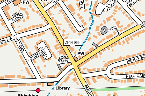 CF14 6HF map - OS OpenMap – Local (Ordnance Survey) CF14 6HF map - OS OpenMap – Local (Ordnance Survey)