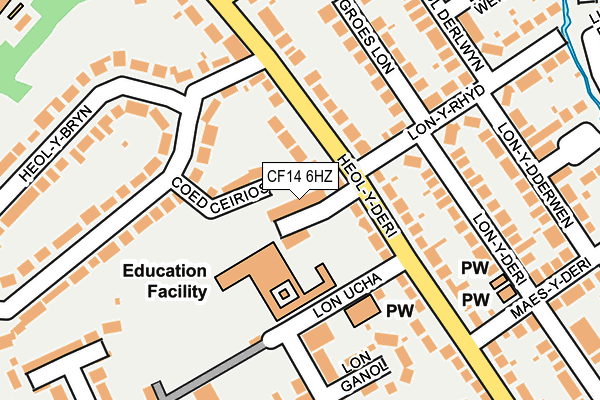 CF14 6HZ map - OS OpenMap – Local (Ordnance Survey) CF14 6HZ map - OS OpenMap – Local (Ordnance Survey)