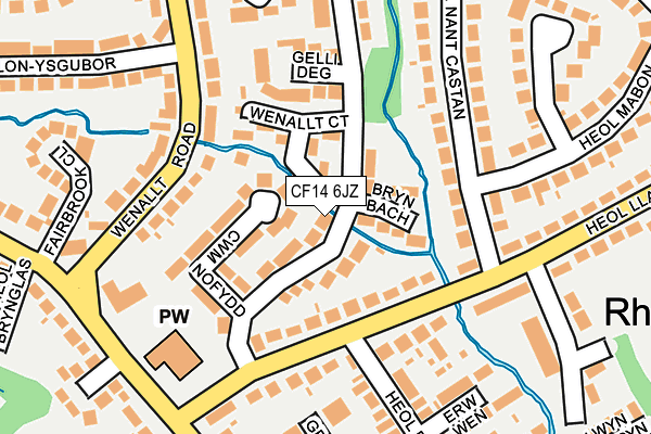 CF14 6JZ map - OS OpenMap – Local (Ordnance Survey) CF14 6JZ map - OS OpenMap – Local (Ordnance Survey)