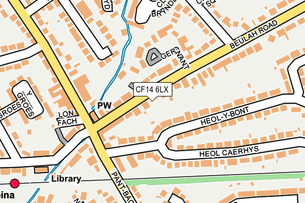 CF14 6LX map - OS OpenMap – Local (Ordnance Survey) CF14 6LX map - OS OpenMap – Local (Ordnance Survey)