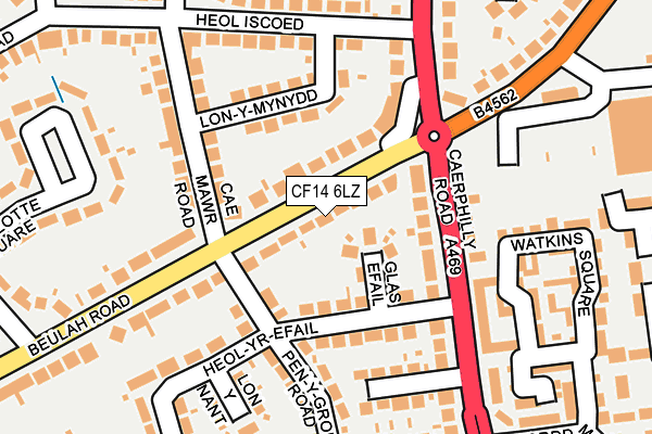CF14 6LZ map - OS OpenMap – Local (Ordnance Survey) CF14 6LZ map - OS OpenMap – Local (Ordnance Survey)