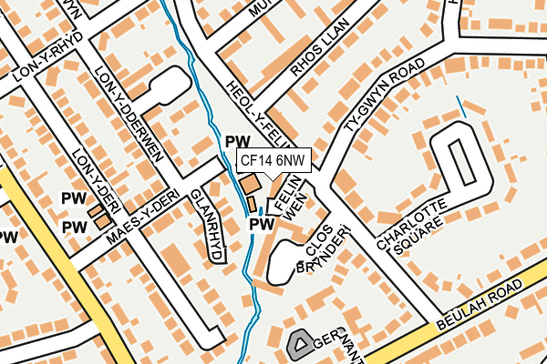 CF14 6NW map - OS OpenMap – Local (Ordnance Survey) CF14 6NW map - OS OpenMap – Local (Ordnance Survey)