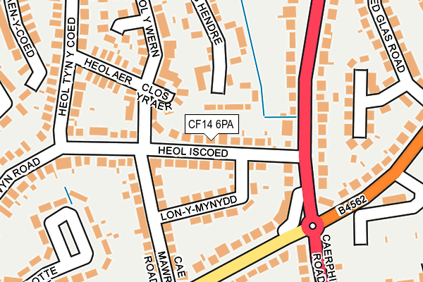 CF14 6PA map - OS OpenMap – Local (Ordnance Survey) CF14 6PA map - OS OpenMap – Local (Ordnance Survey)