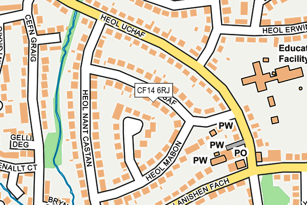 CF14 6RJ map - OS OpenMap – Local (Ordnance Survey) CF14 6RJ map - OS OpenMap – Local (Ordnance Survey)
