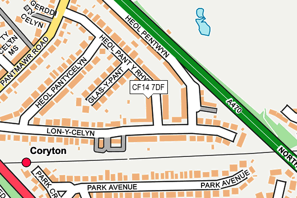CF14 7DF map - OS OpenMap – Local (Ordnance Survey) CF14 7DF map - OS OpenMap – Local (Ordnance Survey)