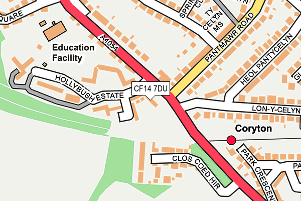 CF14 7DU map - OS OpenMap – Local (Ordnance Survey) CF14 7DU map - OS OpenMap – Local (Ordnance Survey)