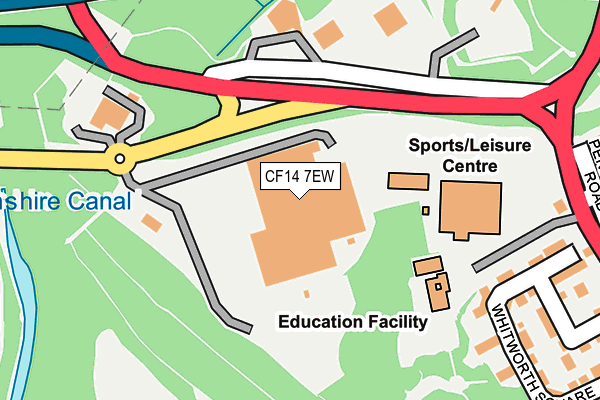 CF14 7EW map - OS OpenMap – Local (Ordnance Survey) CF14 7EW map - OS OpenMap – Local (Ordnance Survey)