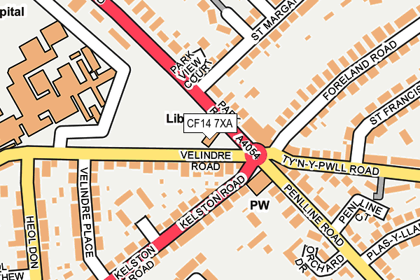 CF14 7XA map - OS OpenMap – Local (Ordnance Survey) CF14 7XA map - OS OpenMap – Local (Ordnance Survey)