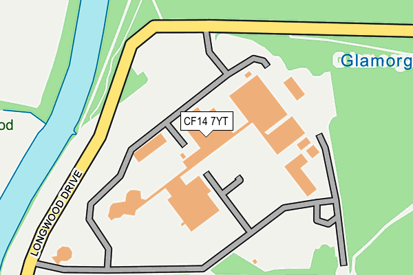 CF14 7YT map - OS OpenMap – Local (Ordnance Survey) CF14 7YT map - OS OpenMap – Local (Ordnance Survey)