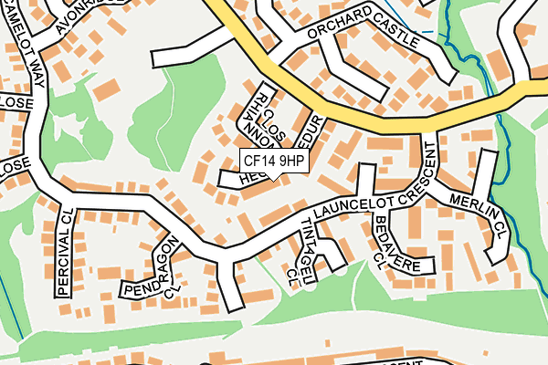 CF14 9HP map - OS OpenMap – Local (Ordnance Survey) CF14 9HP map - OS OpenMap – Local (Ordnance Survey)