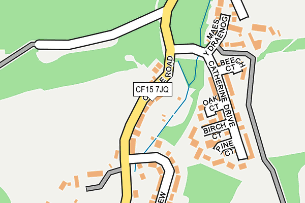 CF15 7JQ map - OS OpenMap – Local (Ordnance Survey) CF15 7JQ map - OS OpenMap – Local (Ordnance Survey)