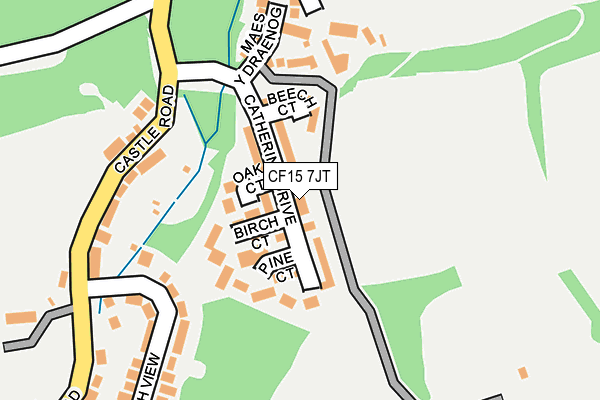 CF15 7JT map - OS OpenMap – Local (Ordnance Survey) CF15 7JT map - OS OpenMap – Local (Ordnance Survey)