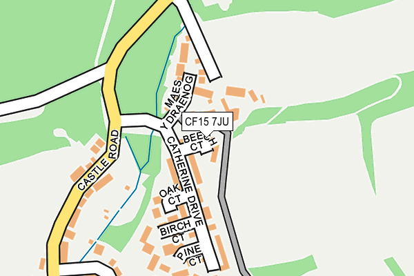 CF15 7JU map - OS OpenMap – Local (Ordnance Survey) CF15 7JU map - OS OpenMap – Local (Ordnance Survey)