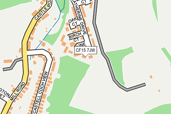CF15 7JW map - OS OpenMap – Local (Ordnance Survey) CF15 7JW map - OS OpenMap – Local (Ordnance Survey)