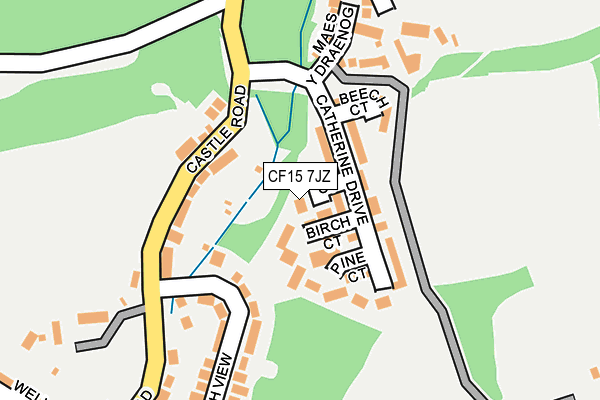 CF15 7JZ map - OS OpenMap – Local (Ordnance Survey) CF15 7JZ map - OS OpenMap – Local (Ordnance Survey)