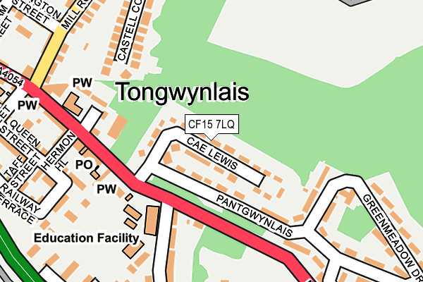CF15 7LQ map - OS OpenMap – Local (Ordnance Survey) CF15 7LQ map - OS OpenMap – Local (Ordnance Survey)