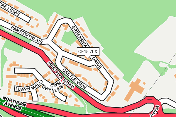 CF15 7LX map - OS OpenMap – Local (Ordnance Survey) CF15 7LX map - OS OpenMap – Local (Ordnance Survey)