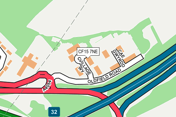 CF15 7NE map - OS OpenMap – Local (Ordnance Survey) CF15 7NE map - OS OpenMap – Local (Ordnance Survey)