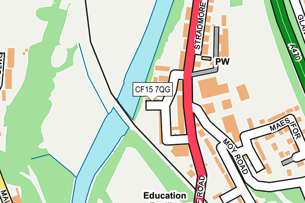 CF15 7QG map - OS OpenMap – Local (Ordnance Survey) CF15 7QG map - OS OpenMap – Local (Ordnance Survey)