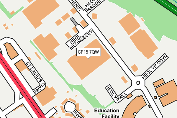 CF15 7QW map - OS OpenMap – Local (Ordnance Survey) CF15 7QW map - OS OpenMap – Local (Ordnance Survey)