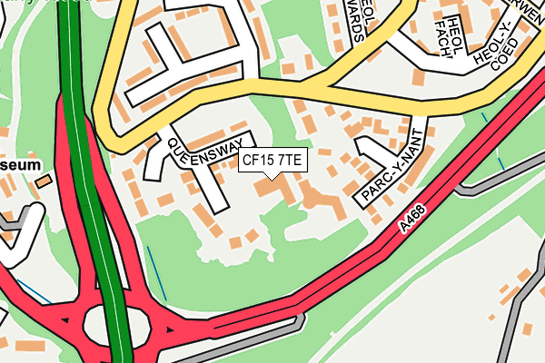 CF15 7TE map - OS OpenMap – Local (Ordnance Survey) CF15 7TE map - OS OpenMap – Local (Ordnance Survey)