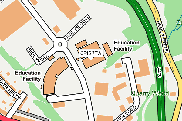 CF15 7TW map - OS OpenMap – Local (Ordnance Survey) CF15 7TW map - OS OpenMap – Local (Ordnance Survey)