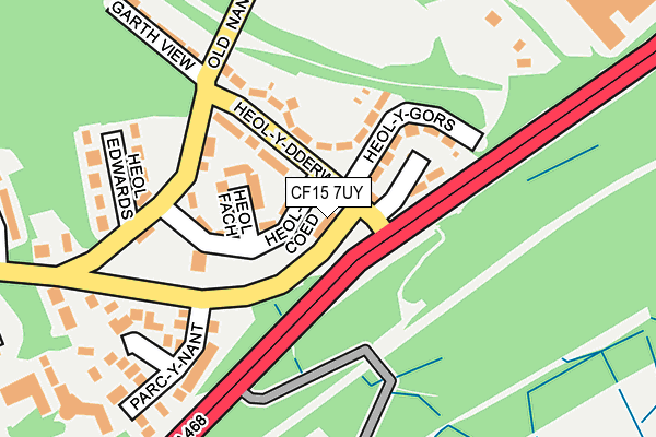 CF15 7UY map - OS OpenMap – Local (Ordnance Survey) CF15 7UY map - OS OpenMap – Local (Ordnance Survey)