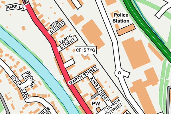 CF15 7YG map - OS OpenMap – Local (Ordnance Survey) CF15 7YG map - OS OpenMap – Local (Ordnance Survey)