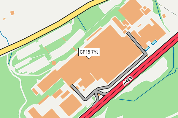 CF15 7YJ map - OS OpenMap – Local (Ordnance Survey) CF15 7YJ map - OS OpenMap – Local (Ordnance Survey)