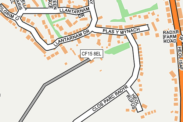 CF15 8EL map - OS OpenMap – Local (Ordnance Survey) CF15 8EL map - OS OpenMap – Local (Ordnance Survey)