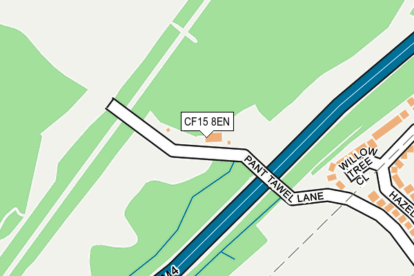 CF15 8EN map - OS OpenMap – Local (Ordnance Survey) CF15 8EN map - OS OpenMap – Local (Ordnance Survey)