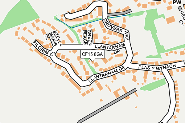 CF15 8GA map - OS OpenMap – Local (Ordnance Survey) CF15 8GA map - OS OpenMap – Local (Ordnance Survey)