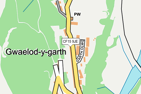 CF15 9JE map - OS OpenMap – Local (Ordnance Survey) CF15 9JE map - OS OpenMap – Local (Ordnance Survey)