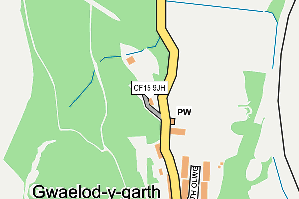 CF15 9JH map - OS OpenMap – Local (Ordnance Survey) CF15 9JH map - OS OpenMap – Local (Ordnance Survey)