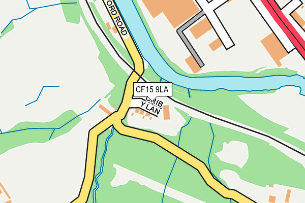 CF15 9LA map - OS OpenMap – Local (Ordnance Survey) CF15 9LA map - OS OpenMap – Local (Ordnance Survey)