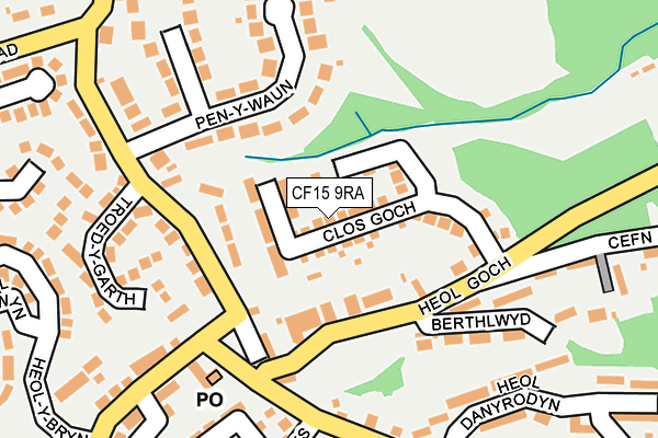 CF15 9RA map - OS OpenMap – Local (Ordnance Survey) CF15 9RA map - OS OpenMap – Local (Ordnance Survey)